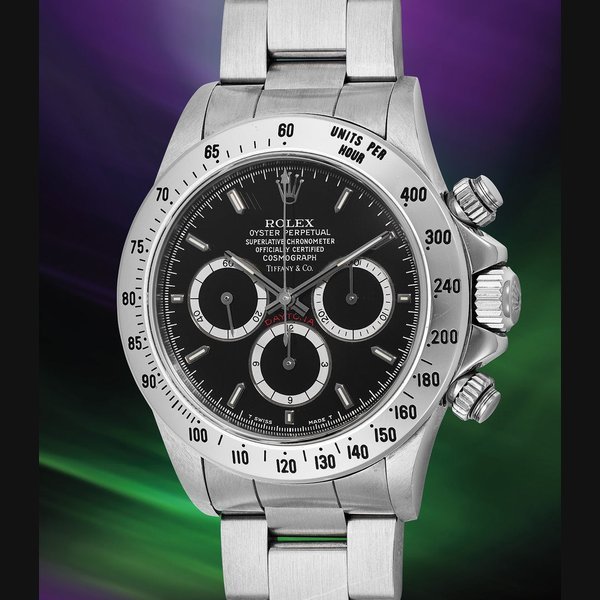 Rolex Rolex Ref. 16520; inside caseback stamped 16500 Oyster Cosmograph Daytona “Tiffany & Co.”