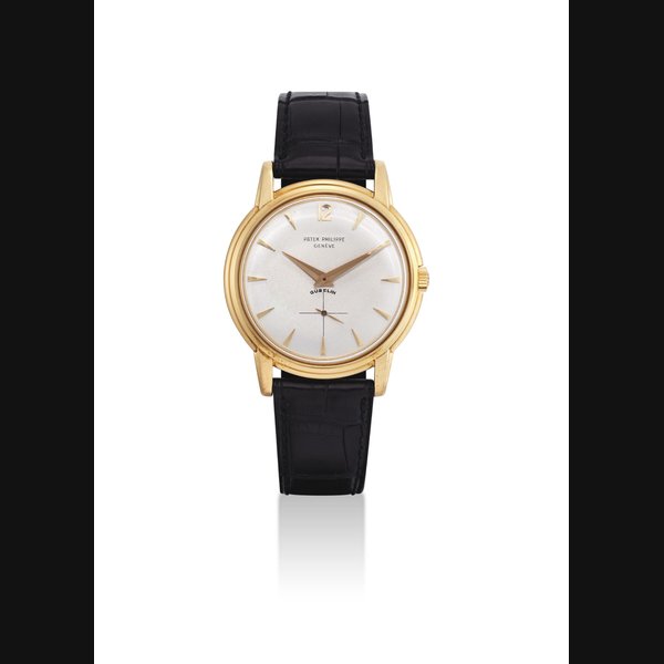 PATEK PHILIPPE. AN 18K GOLD WRISTWATCH SIGNED PATEK PHILIPPE, GENEVE, RETAILED BY GÜBELIN, REF. 2525, MOVEMENT NO. 746'227, CASE NO. 694'930, MANUFACTURED IN 1956