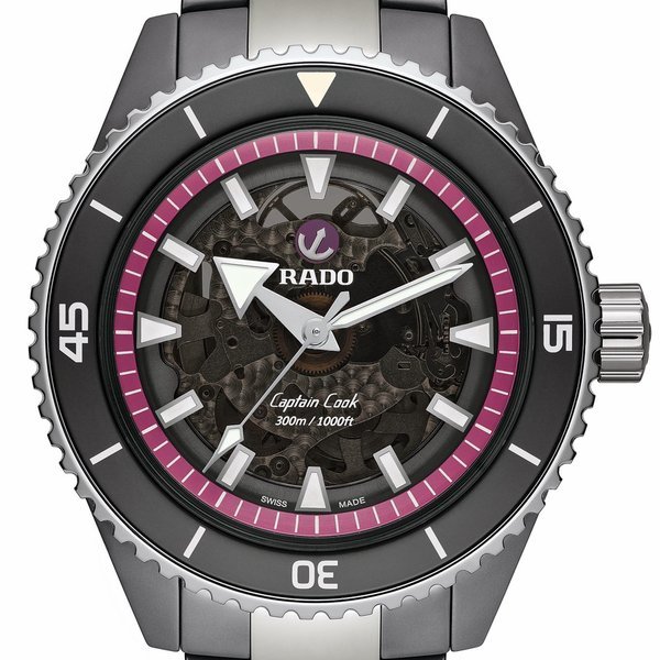 Rado Captain Cook High-Tech Ceramic Pink Dial Project R32128102 · R32128102