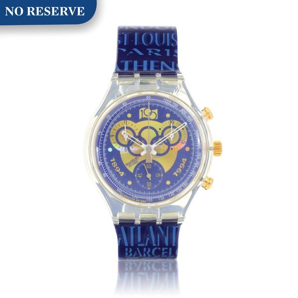 Swatch Swatch | Swatch Chrono, A plastic chronograph wristwatch, Made for one hundred years of the Olympic Movement, Circa 1994 | Swatch Chrono   塑膠計時腕錶，為奧運一百週年而製，約1994年製