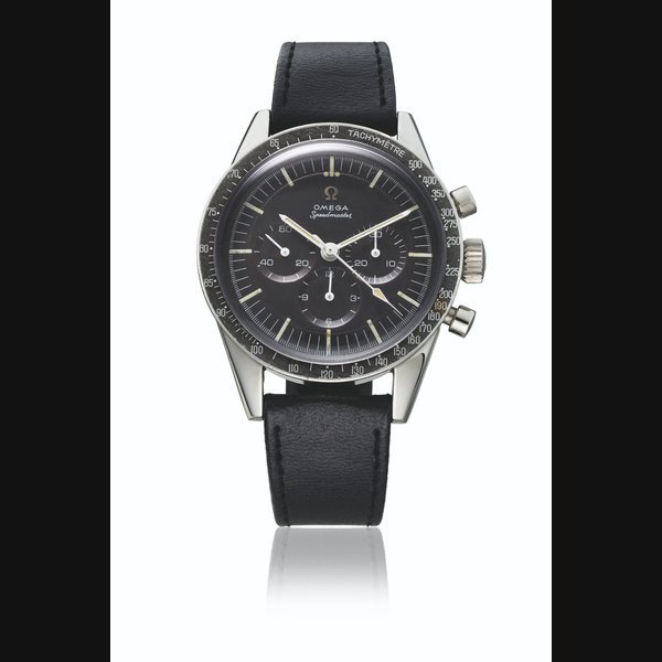 Omega OMEGA. A RARE STAINLESS STEEL CHRONOGRAPH WRISTWATCH SIGNED OMEGA, SPEEDMASTER MODEL, REF. ST 105.003-65, MOVEMENT NO. 24’014'763, CIRCA 1966