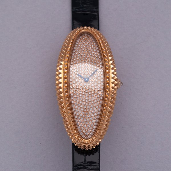 Cartier Cartier Baignoire Allongee CRWJBA0016 Diamond Pave Dial 18k RG Limited Edition