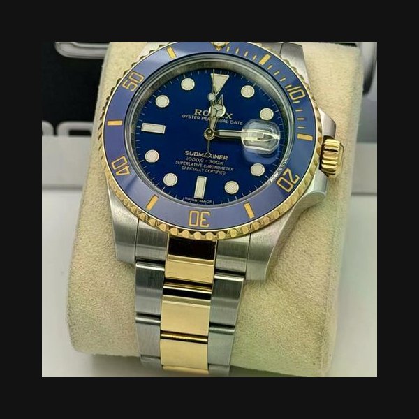 Rolex Rolex Submariner Date116613LB bi metal metal bluesy oyster bracelet 2019