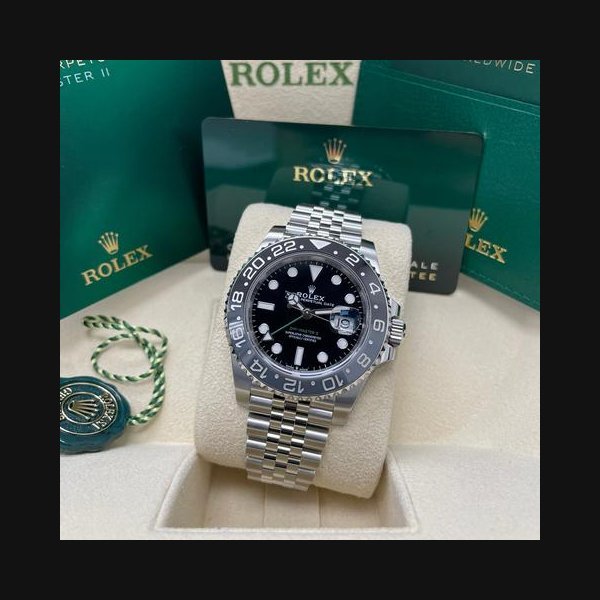 Rolex Rolex GMT-Master IIUNWORN GMT-Master II 126710GRNR Black Bruce Wayne Stainless Steel Jubilee Bracelet Full Set Unworn Complete Box & Papers