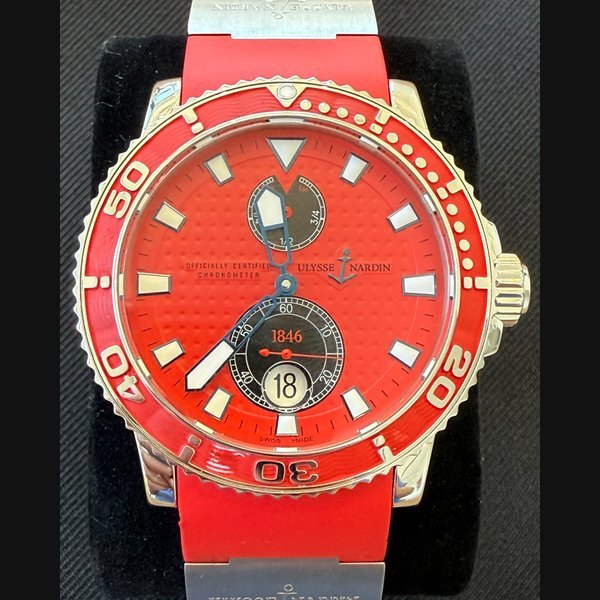 Ulysse Nardin Ulysse Nardin Marine Diver 42.7MM Red Dial Rubber Strap (263-33-3/96) · 263-33-3/96