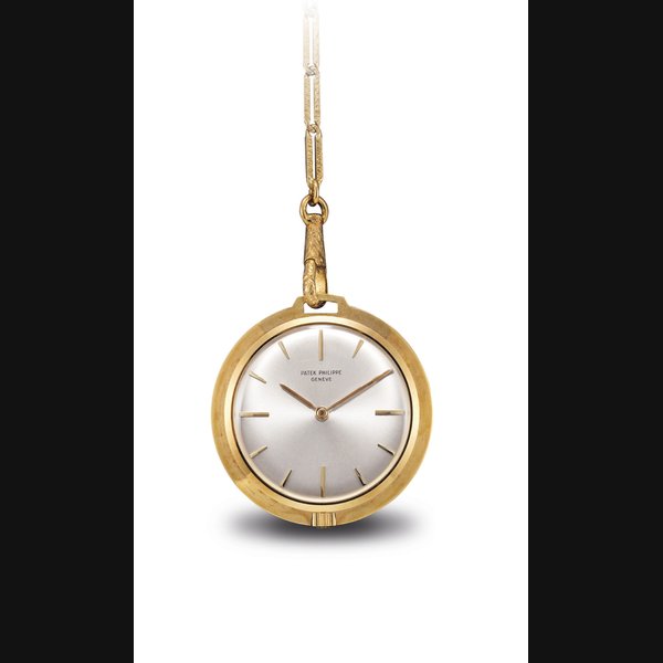 PATEK PHILIPPE. A FINE 18K GOLD OPENFACE KEYLESS LEVER DRESS WATCH WITH AN 18K GOLD CHAIN SIGNED PATEK PHILIPPE, GENEVE, "GOLF", REF. 782, MOVEMENT NO. 733'014, CASE NO. 2'635'983, MANUFACTURED IN 1963