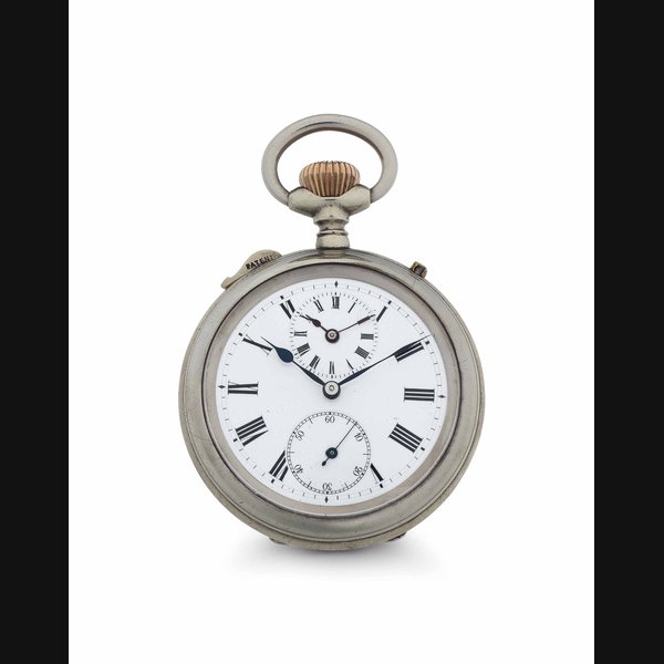 Couleru Meuri. A Nickel Openface Keyless Lever Dual-Time Pocket Watch with Patented Lever Setting System SIGNED COULERU MEURI, CASE NO. 42'556, CIRCA 1880