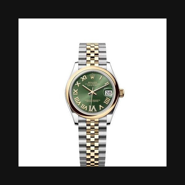 Rolex Datejust31 NEW 2026 Green Roman Diamond Dial Two Tone Yellow Gold Smooth Jubilee Bracelet Ref. 278243