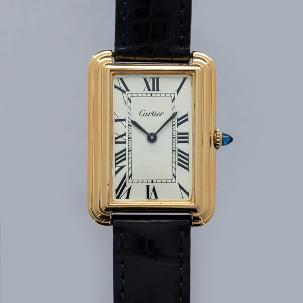 Cartier CARTIER JUMBO STEPPED TANK 15716 "NEW YORK" GOLD PLATED BRASS · 15716