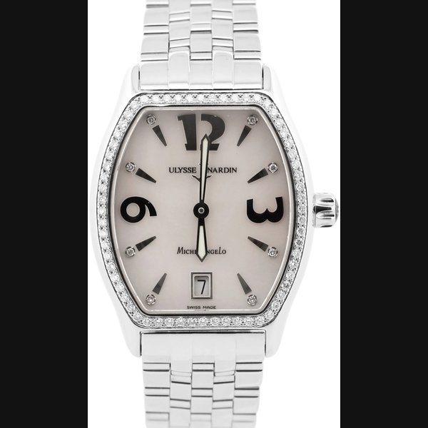 Ulysse Nardin PAPERS Ladies Ulysse Nardin Michelangelo MOP DIAMOND 32mm Steel 113-49/691 BOX PAPERS Ladies Ulysse Nardin Michelangelo MOP DIAMOND 32mm Steel 113-49/691 BOX