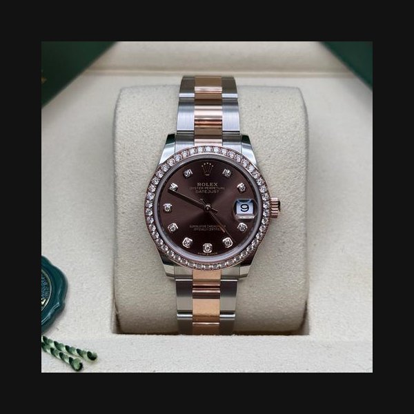 Rolex Rolex Lady-Datejust31 NEW 2026 Chocolate Diamond Dial Diamond Bezel Two Tone Rose Gold Oyster