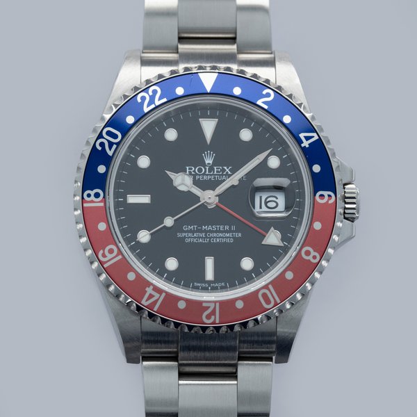 Rolex GMT Master II 16710 "3186 Movement" Pepsi Bezel Box and Papers