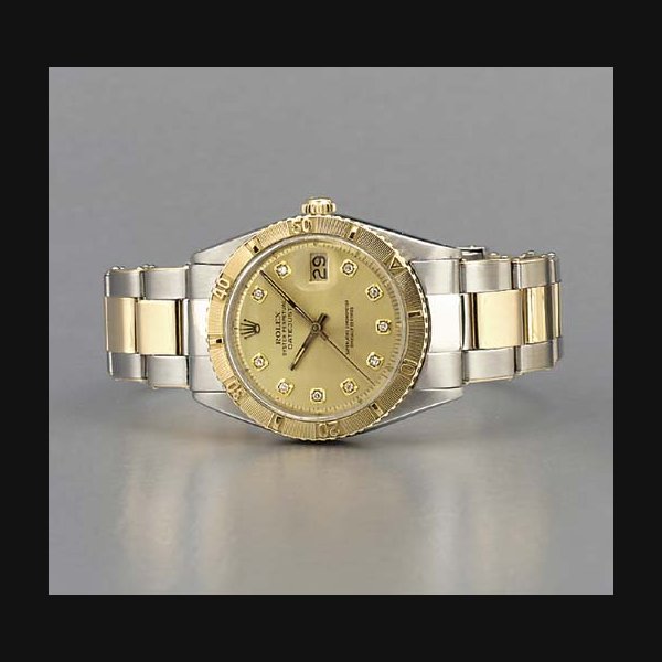 Rolex. A stainless steel, gold and diamond-set self-winding water-resistant wristwatch with sweep center seconds, date and bracelet SIGNED ROLEX, OYSTER PERPETUAL, DATEJUST, REF. 1625, CIRCA 1967