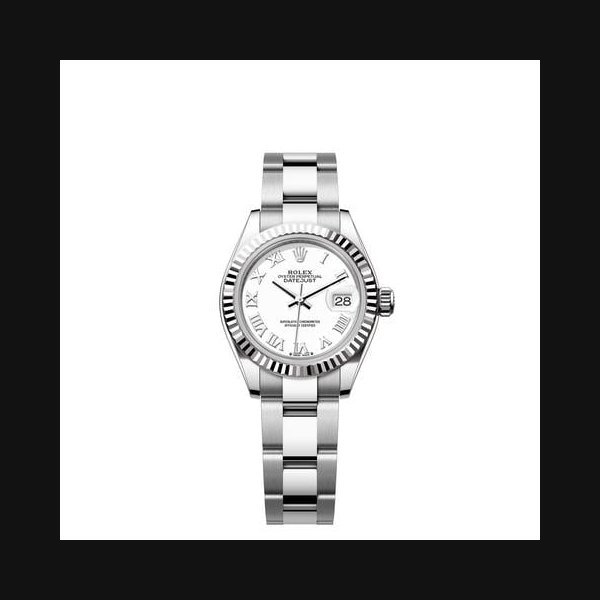 Rolex Rolex Lady-DatejustWhite Roman Dial Stainless Steel Fluted Bezel Oyster Bracelet