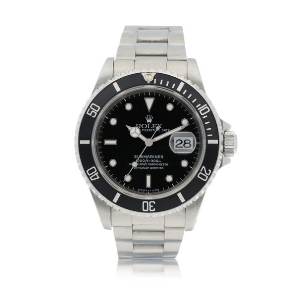 Rolex Rolex | Submariner, Reference 16610, A stainless steel wristwatch with date and bracelet, Circa 1997 | 勞力士 | Submariner 型號16610   精鋼鏈帶腕錶，備日期顯示，約1997年製 · 16610