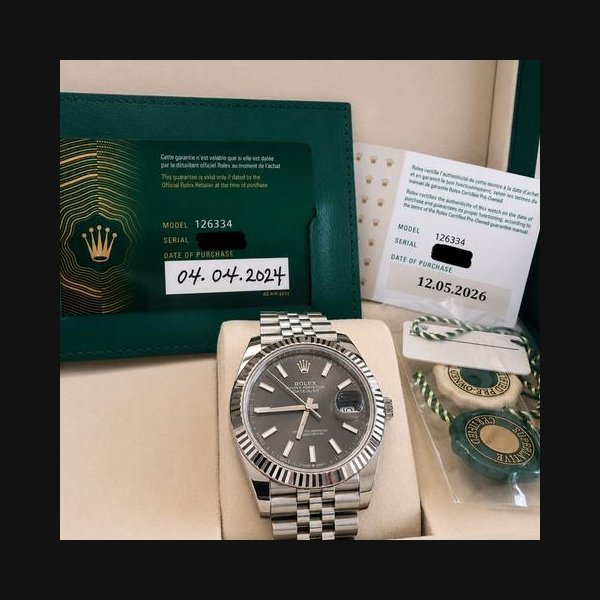 Rolex Rolex Datejust41 2026 CPO Rolex Datejust Reference 126334 41mm JUBILEE