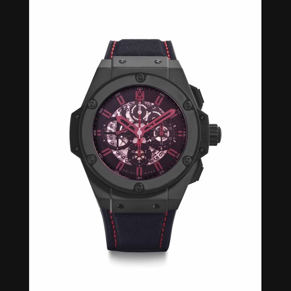 Hublot Hublot. A Limited Edition Ceramic, Rubber and Nomex Automatic Skeletonized Chronograph Wristwatch With Date SIGNED HUBLOT, GENÈVE, BIG BANG CONGO MODEL, REF. 710.CI.1190.NR.CG011, CIRCA 2011, Price & Market Data