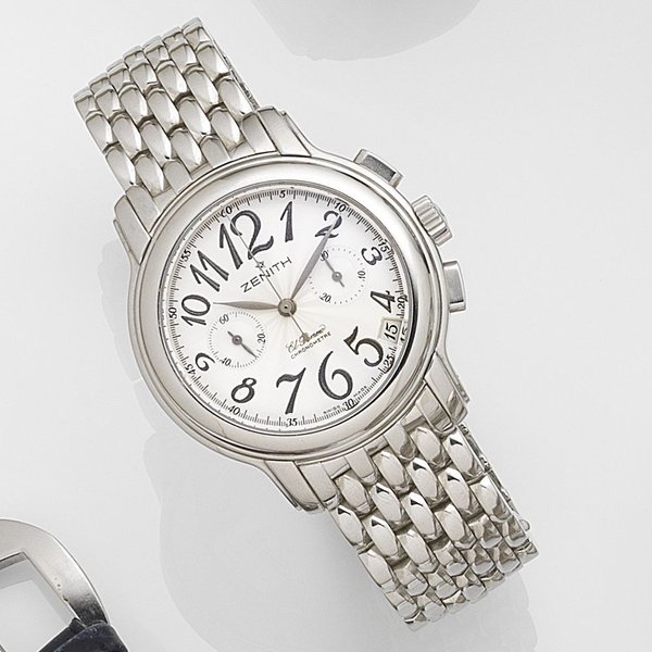 Zenith. A stainless steel automatic calendar chronograph bracelet watch El Primero Chronomaster, Ref:03 1230 4002, Movement No.2856174/30, Circa 2005