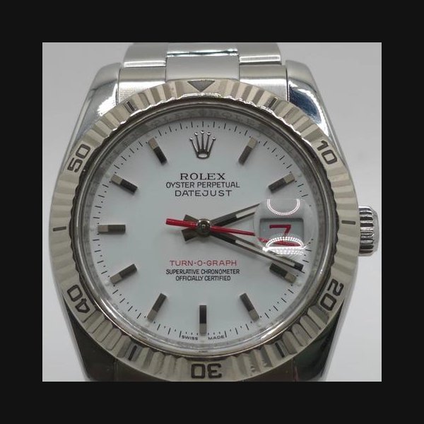 Rolex Rolex Datejust Turn-O-Graph36 White Stick Dial on Oyster Bracelet 116264 2006