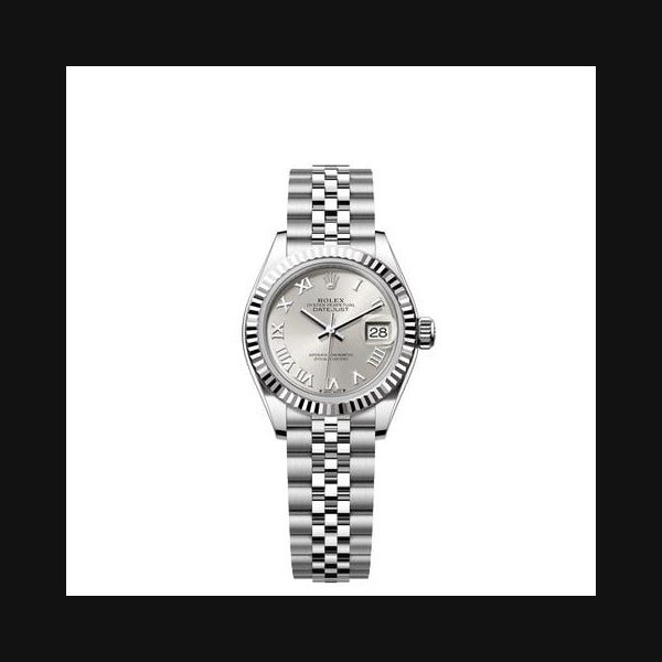 Rolex Rolex Lady-DatejustSilver Roman Dial Stainless Steel Fluted Bezel Jubilee Bracelet
