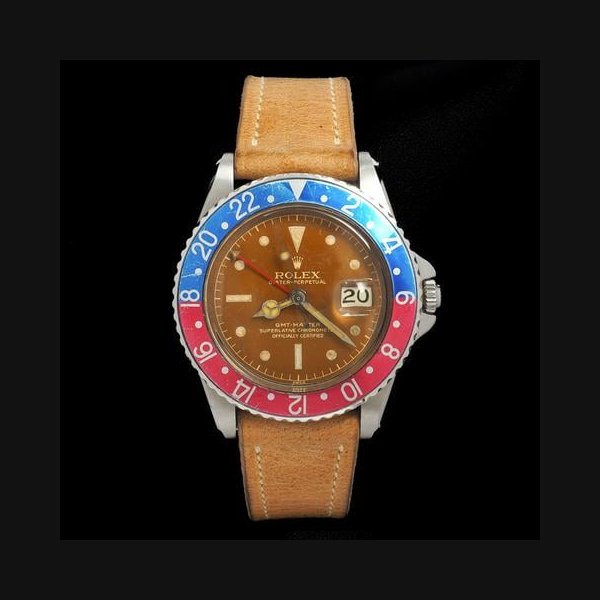 Rolex GMT-Master1675 Gilt Tropical Brown Dial Pointed Crown Guards