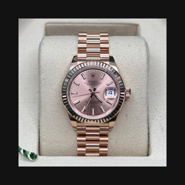 Rolex Rolex Lady-Datejust28 NEW 2026 Rose Pink Index 18K Rose Gold Fluted President Bracelet