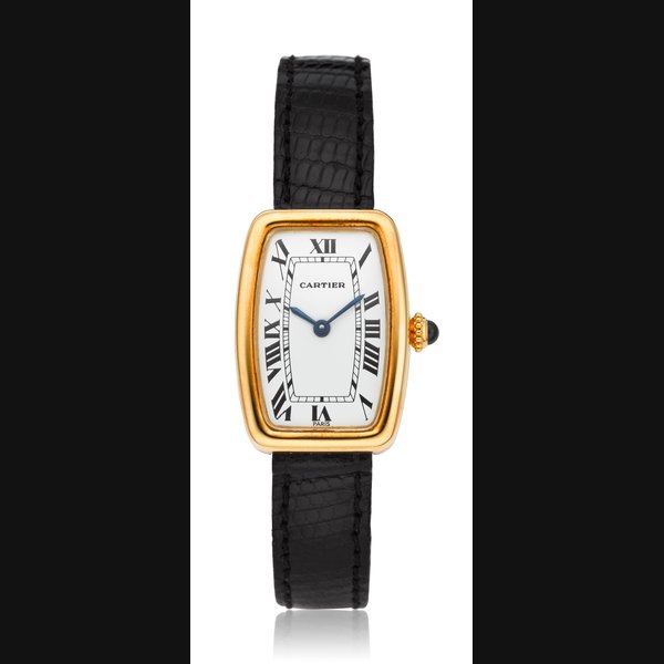 CARTIER, LADIES’ 18K TONNEAU-SHAPE WATCH
