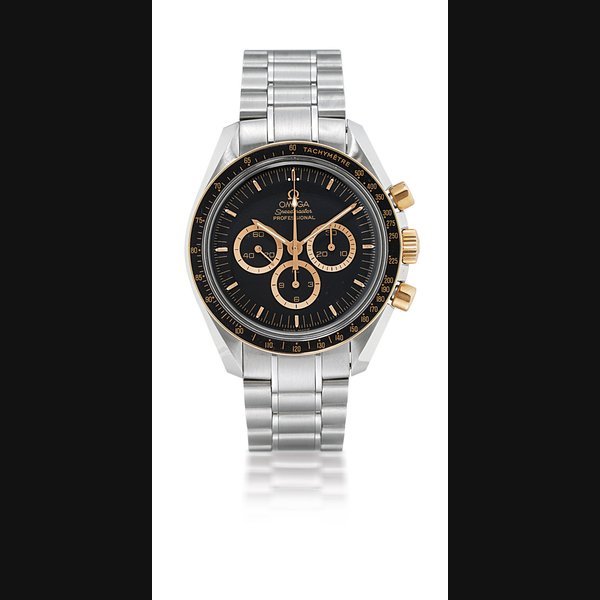 Omega OMEGA, SPEEDMASTER PROFESSIONAL, APOLLO 15 - SCOTT WORDEN IRWIN STAINLESS STEEL AUTOMATIC CHRONOGRAPH WRISTWATCH WITH BRACELET, LIMITED EDITION OF 1,971 PIECES FOR THE 35TH ANNIVERSARY OF THE APOLLO 15TH MISSION TO THE MOON NO. 1055/1971, MANUFACTURED IN 2006