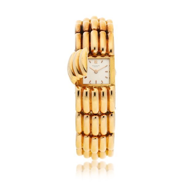 Patek Philippe Patek Philippe | Reference 3285/21, A pink gold watch with concealed dial and associated bracelet, Made in 1965 | 百達翡麗 | 型號3285/21   粉紅金鏈帶腕錶，備隱藏式錶盤，1965年製 · 3285/21