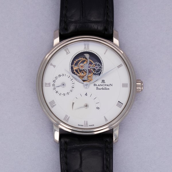 Blancpain Blancpain Villeret Tourbillon 8 Days 6025-1542-55B 18k WG
