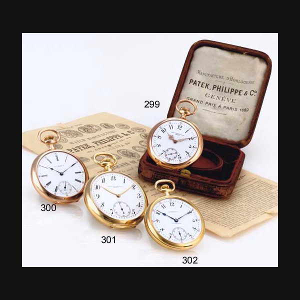 PATEK PHILIPPE. AN 18K PINK GOLD OPENFACE KEYLESS LEVER POCKET WATCH SIGNED PATEK PHILIPPE & CO., GENEVE, MOVEMENT NO. 105827, CASE NO. 217177, RETAILED BY WRIGHT, KAY & CO., DETROIT, CIRCA 1895