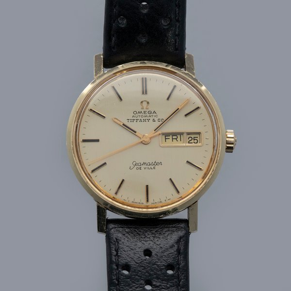 Omega Omega Seamaster De Ville C6865 Champagne Dial 14k Retailed by Tiffany & Co.