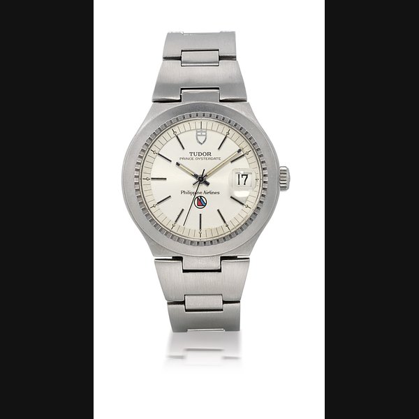 TUDOR, PRINCE OYSTERDATE STAINLESS STEEL AUTOMATIC BRACELET WATCH WITH DATE DISPLAY, MADE FOR THE PHILIPPINE AIRLINES NO. 806366, CIRCA 1970