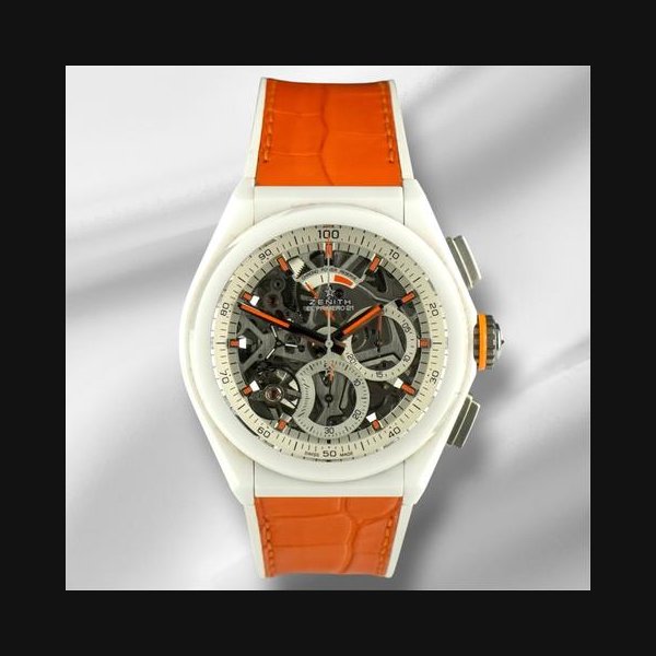 ZenithDefy El Premiro 21 44mm White Ceramic Skeleton Men's Watch 49.9003.9004