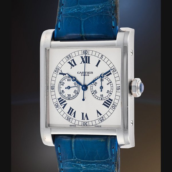 Cartier Ref. 3078 Collection Privée Montre, Tank Chronographe Monopoussoir