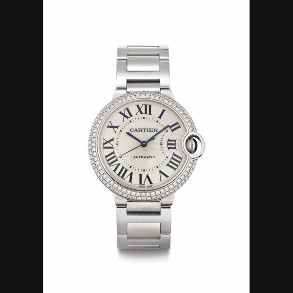 Cartier Cartier. An 18k White Gold and Diamond-Set Automatic Wristwatch With Bracelet SIGNED CARTIER, REF. 3004, BALLON BLEU MODEL, NO. 98553MX, CIRCA 2010