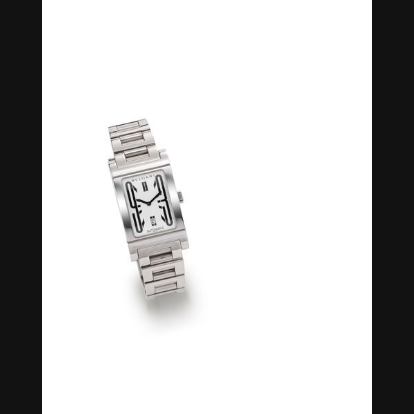 Bvlgari Bvlgari. A stainless steel automatic calendar bracelet watch Rettangolo, Ref:RT 45 S, Case No.L7432, Movement No.180 TEEE, Circa 2005