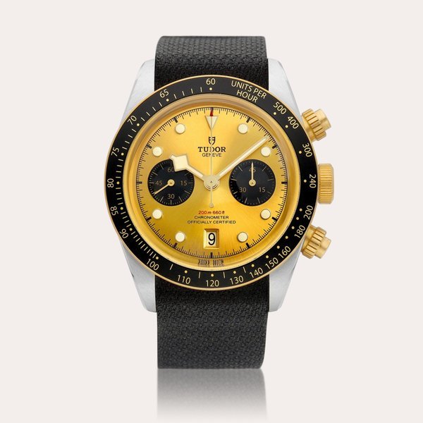 Tudor Black Bay Chrono S&G, Reference 79363N | A yellow gold and stainless steel chronograph wristwatch with date, Circa 2022 | 帝舵 | Black Bay Chrono S&G 型號79363N | 黃金及精鋼計時腕錶，備日期顯示，約2022年製 · 79363N