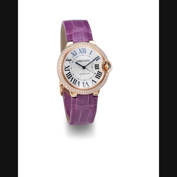 Cartier Cartier. An 18k rose gold and diamond set automatic wristwatch Ballon Bleu, Ref:3003, Case No.120314QX, Circa 2010 · 3003