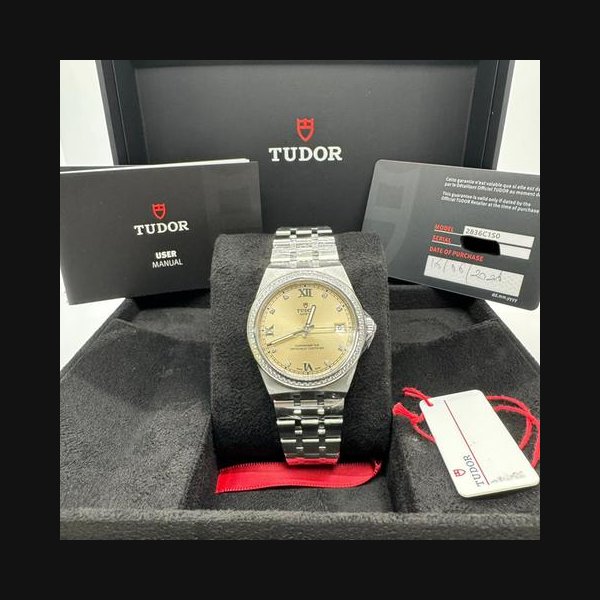 Tudor Royal2026 UNWORN TUDOR ROYAL M2836C1S0-0001 36MM Diamond Bezel & Dial SILVER DIAL FULL SET