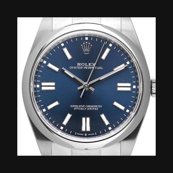 Rolex Rolex Oyster PerpetualRef.124300 2021 Full Set wie Neu Vintage Oyster Perpetual Blue