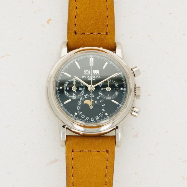 Patek Philippe Patek Philippe 3970EG 4th Series 18k WG Black Stick Dial 