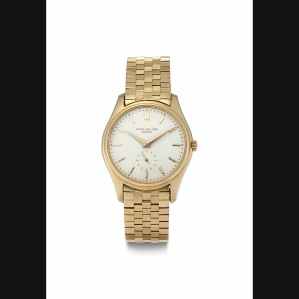 Patek Philippe. A Fine and Rare 18k Gold Automatic Wristwatch with Cream-Colored Enamel Dial and Gay Frères Bracelet SIGNED PATEK PHILIPPE, GENÈVE, REF. 2526, MOVEMENT NO. 760'472, CASE NO. 681'623, MANUFACTURED IN 1954