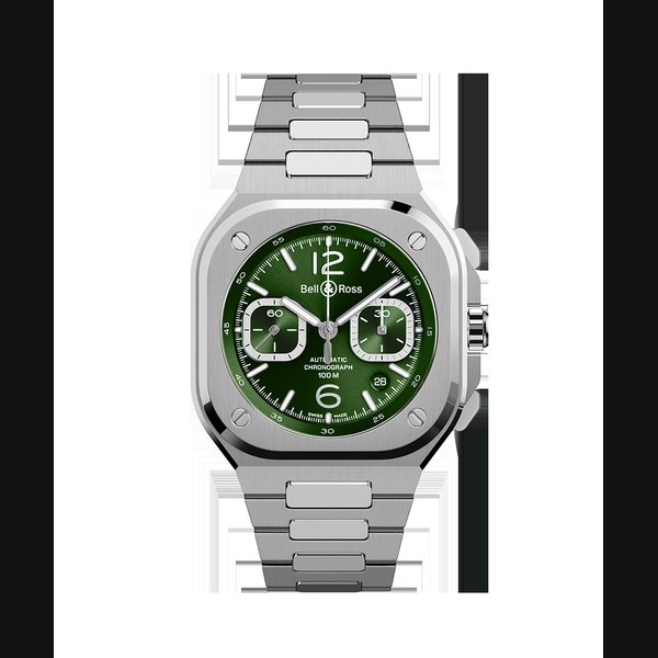Bell & Ross BR-05 chrono green steel Ref. BR05C-GN-ST/SST