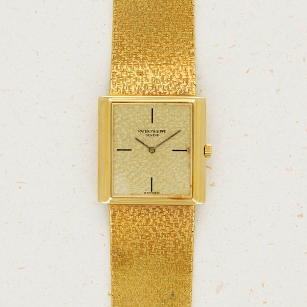 Patek Philippe Patek Philippe 3671 18k YG Textured Dial Integrated Bracelet