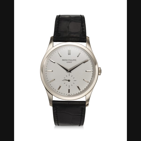 PATEK PHILIPPE, REF. 5196G-001, CALATRAVA, A FINE 18K WHITE GOLD WRISTWATCH WITH SUBSIDIARY SECONDS