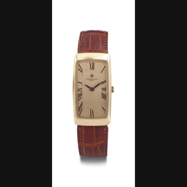 Vacheron Constantin VACHERON CONSTANTIN. AN 18K GOLD CURVED ASYMMETRICAL WRISTWATCH SIGNED VACHERON CONSTANTIN, GENEVE, MOVEMENT NO. 675411, CASE NO. 522699, REF. 35204, MANUFACTURED IN 1978