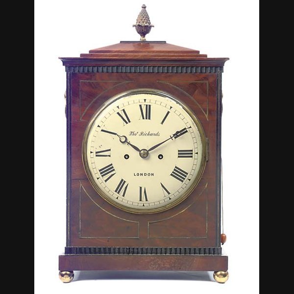 A Regency Mahogany A Regency mahogany, part-ebonised and brass-mounted striking table clock, circa 1820