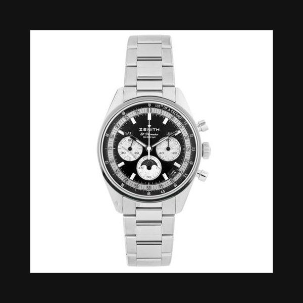 Zenith El Primero ChronomasterOriginal Triple Calendar Hodinkee Stainless Steel Black Dial 38mm 03.3401.3610/21.M3200 Full Set