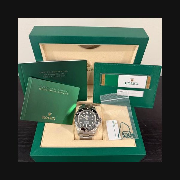Rolex Sea-Dweller DeepseaFull Set (Box Card Papers Hang Tag All Links) Ref. 126660